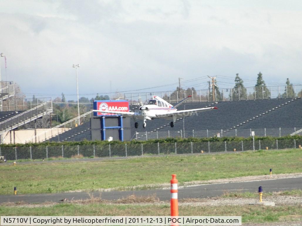 N5710V, 1966 Beech V35 Bonanza C/N D-8087, On final for runway 26L