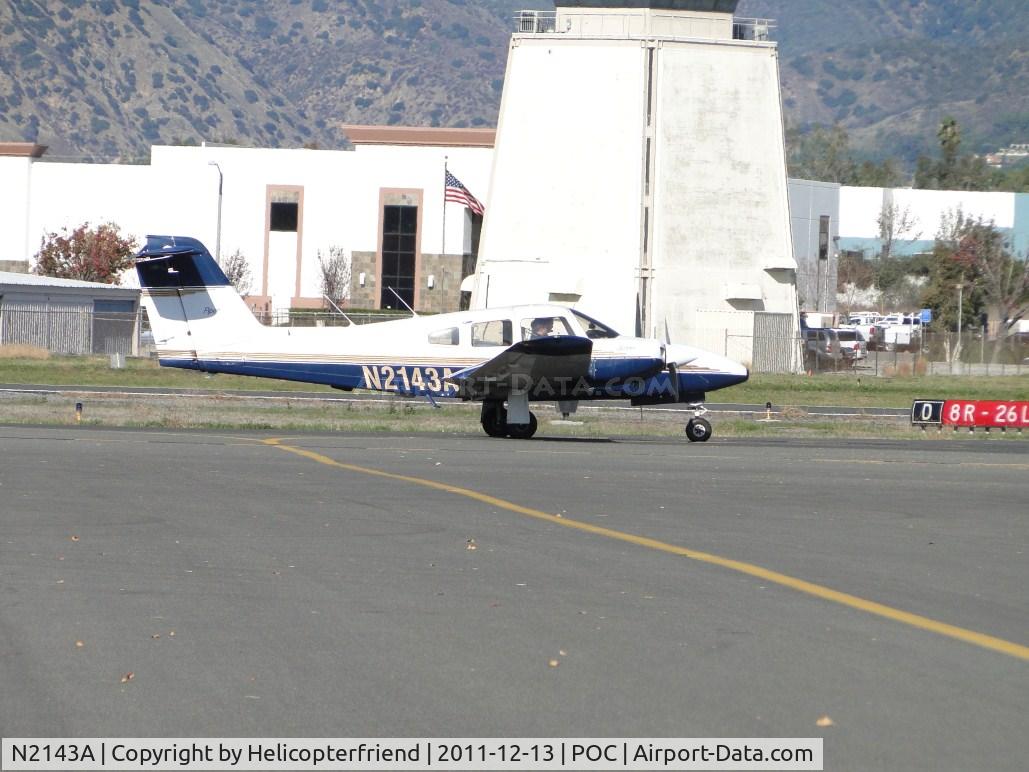 N2143A, 1978 Piper PA-44-180 Seminole C/N 44-7995085, On taxiway Sierra enroute runway 26L