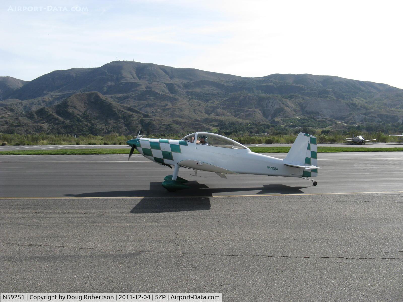 N59251, 2007 Vans RV-8 C/N 81199, 2007 Snyder VAN's RV-8, Superior XP-360 180 Hp, taxi