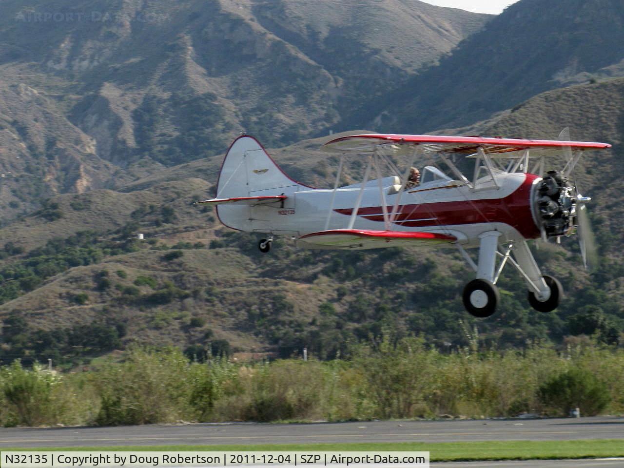 N32135, 1941 Waco UPF-7 C/N 5767, 1941 Waco UPF-7, Continental W670 220 Hp radial, takeoff Rwy 22