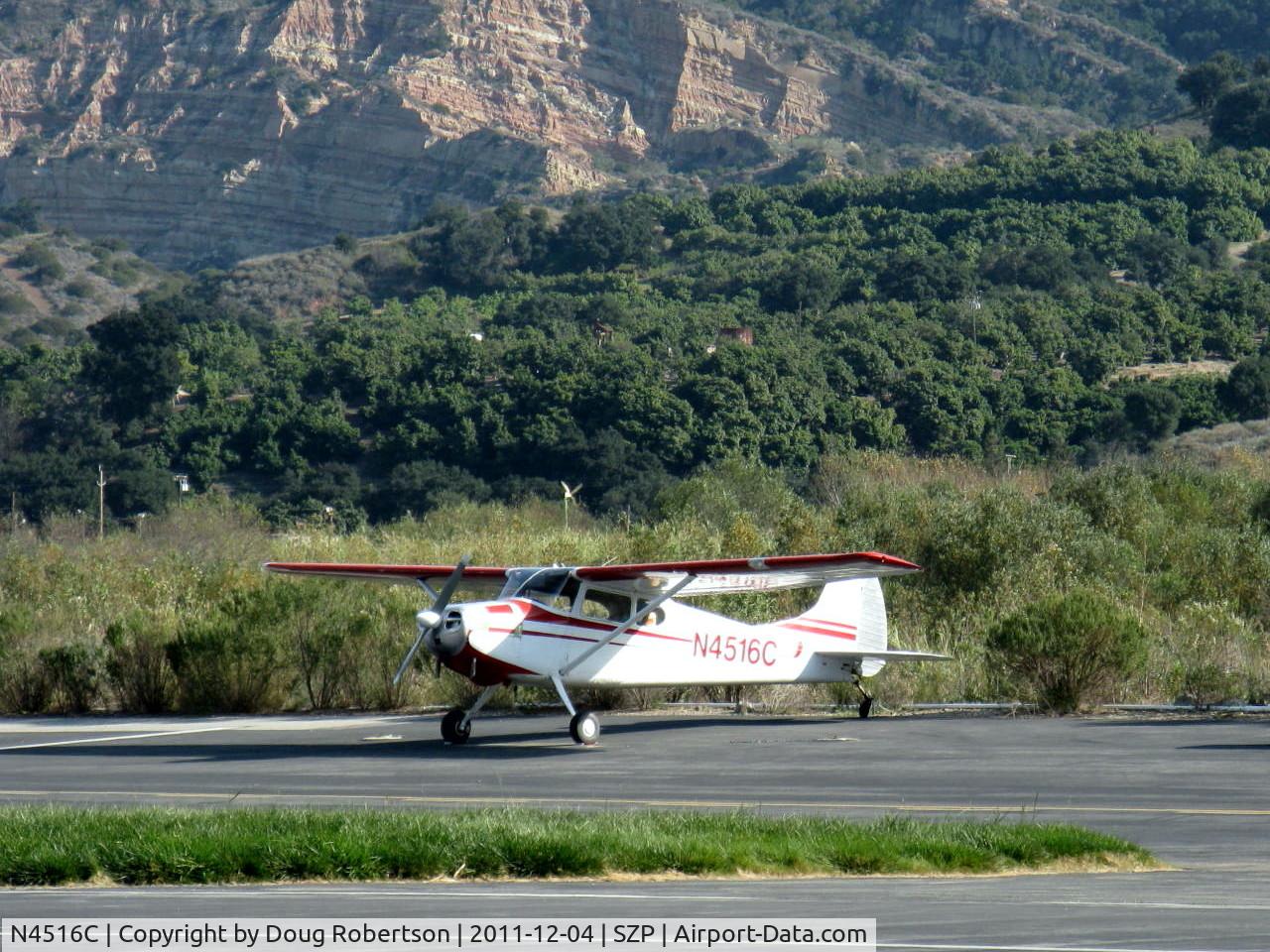 N4516C, 1952 Cessna 170B C/N 25460, 1952 Cessna 170B, Continental C-145-2 145 Hp, at transient parking