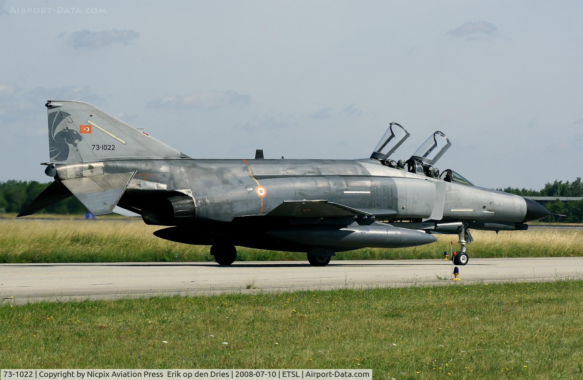 73-1022, 1973 McDonnell Douglas F-4E Terminator 2020 C/N 4566, Turkish AF Terminaor 73-1022 on the taxityrack of Lechfeld AB during the exercise ELITE-2008.