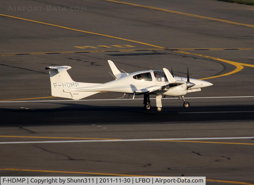 F-HDMP, Diamond DA-42 Twin Star C/N 42.148, Landing rwy 14R