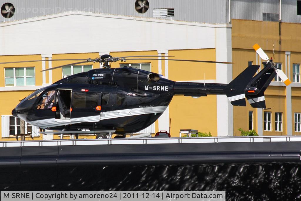 M-SRNE, 2010 Eurocopter-Kawasaki EC-145 (BK-117C-2) C/N 9283, On board Serene Yacth at San Juan, Puerto Rico.