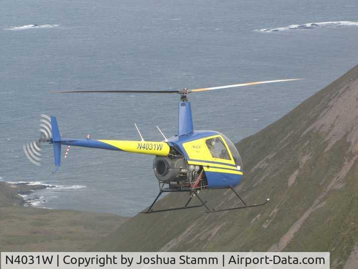 N4031W, 1990 Robinson R22 BETA C/N 1540, 31w over kashega bay on unalaska island, enroute to dutch harbor...