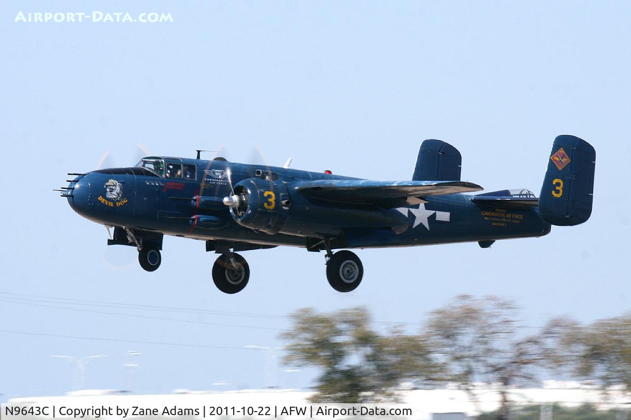 N9643C, 1944 North American B-25J Mitchell Mitchell C/N 108-47512, At the 2011 Alliance Airshow - Fort Worth, TX