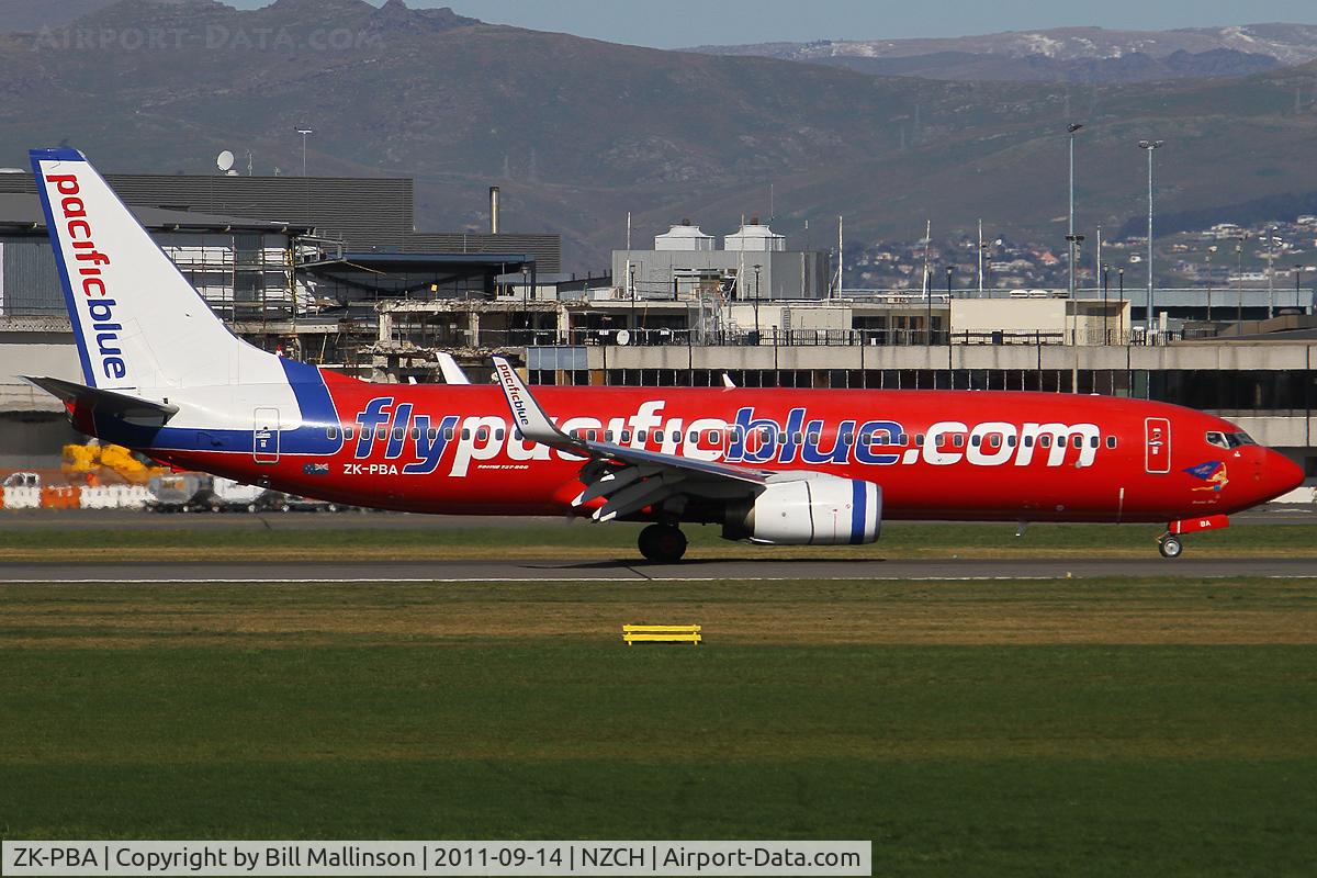 ZK-PBA, 2003 Boeing 737-8FE C/N 33796, safely down onto 20