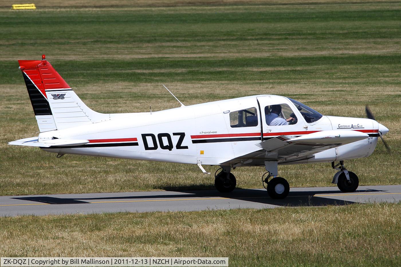 ZK-DQZ, Piper PA-28-140 Cherokee Cruiser C/N 28-7425335, door ajar to get some cool air  on this hot day
