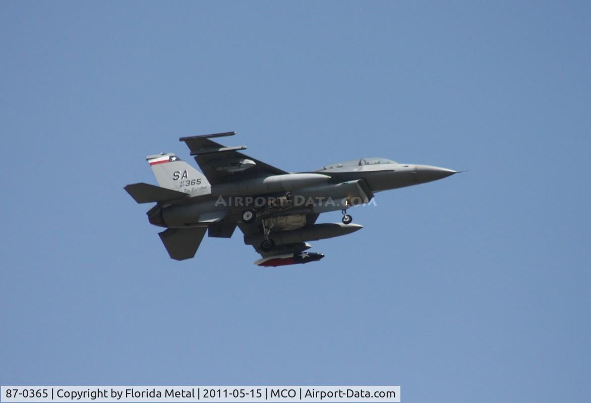 87-0365, 1987 General Dynamics F-16D Fighting Falcon C/N 5D-59, F-16D