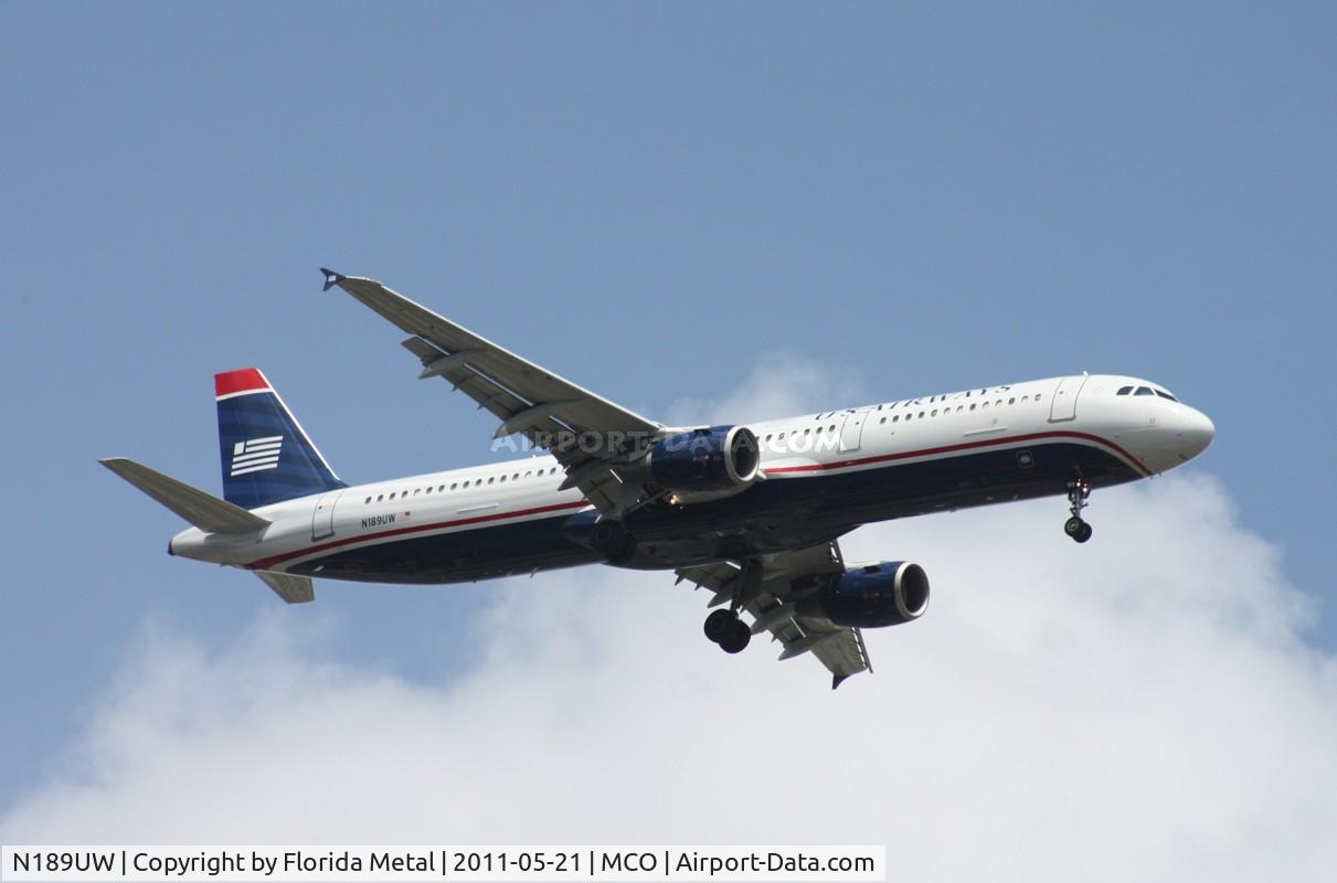 N189UW, 2001 Airbus A321-211 C/N 1425, US Airways A321