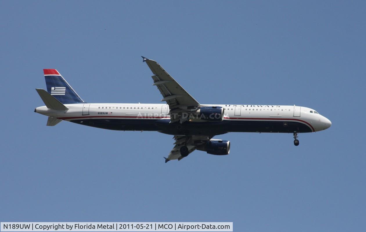N189UW, 2001 Airbus A321-211 C/N 1425, US Airways A321