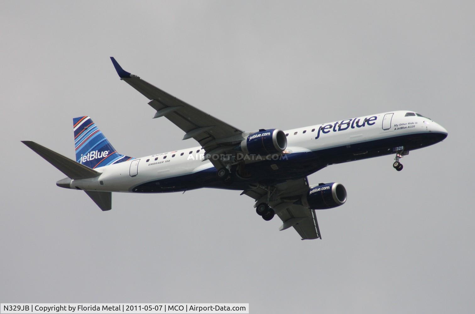 N329JB, Embraer ERJ-190-100 IGW 190AR C/N 19000433, 
