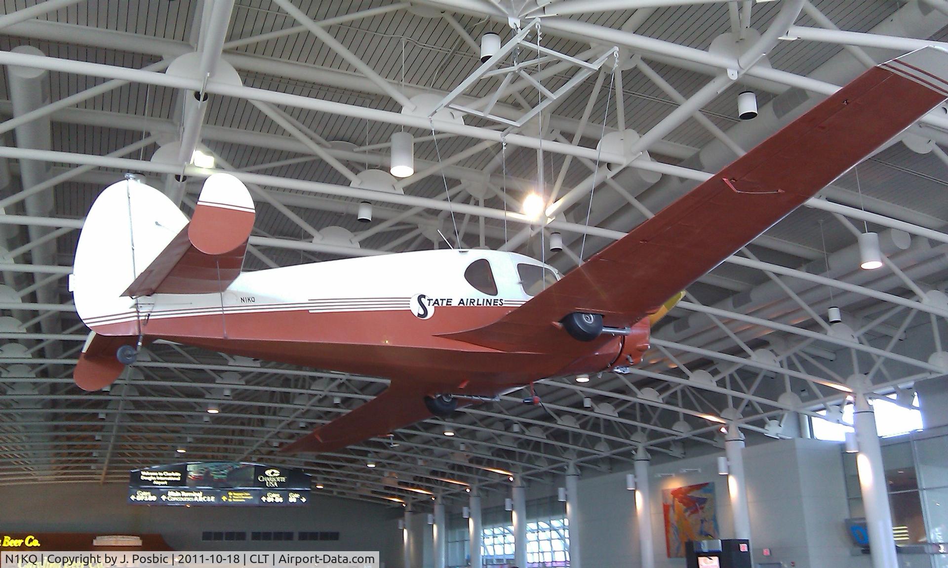 N1KQ, 1940 Bellanca 14-9L C/N 1037, 18 October 2011 at Charlotte airport
