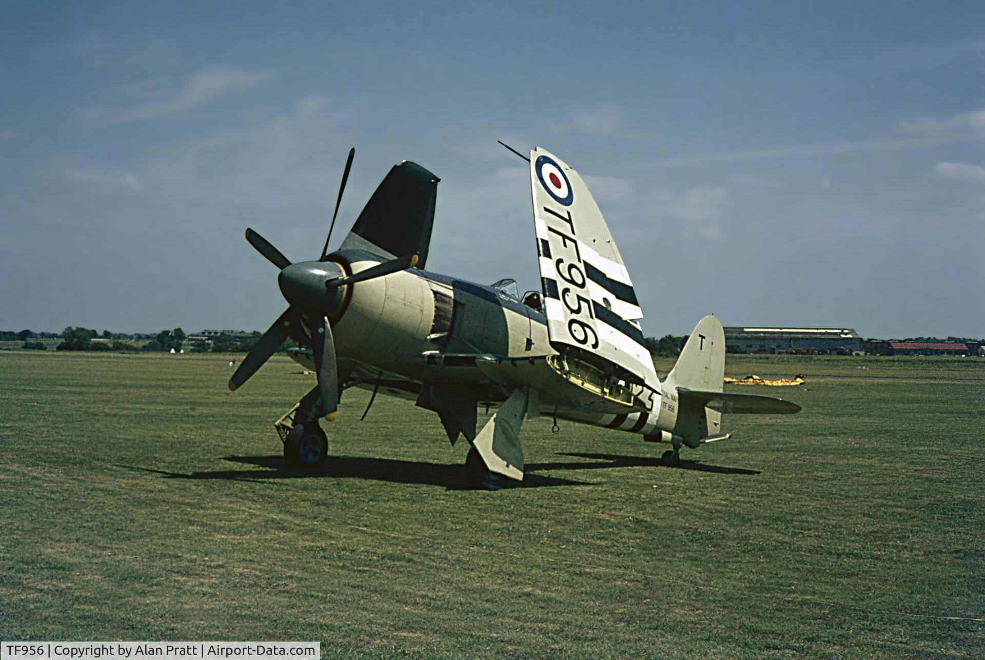 TF956, Hawker Sea Fury FB.11 C/N Not found TF956, unsure of location possibly Biggin Hill (1970`s)