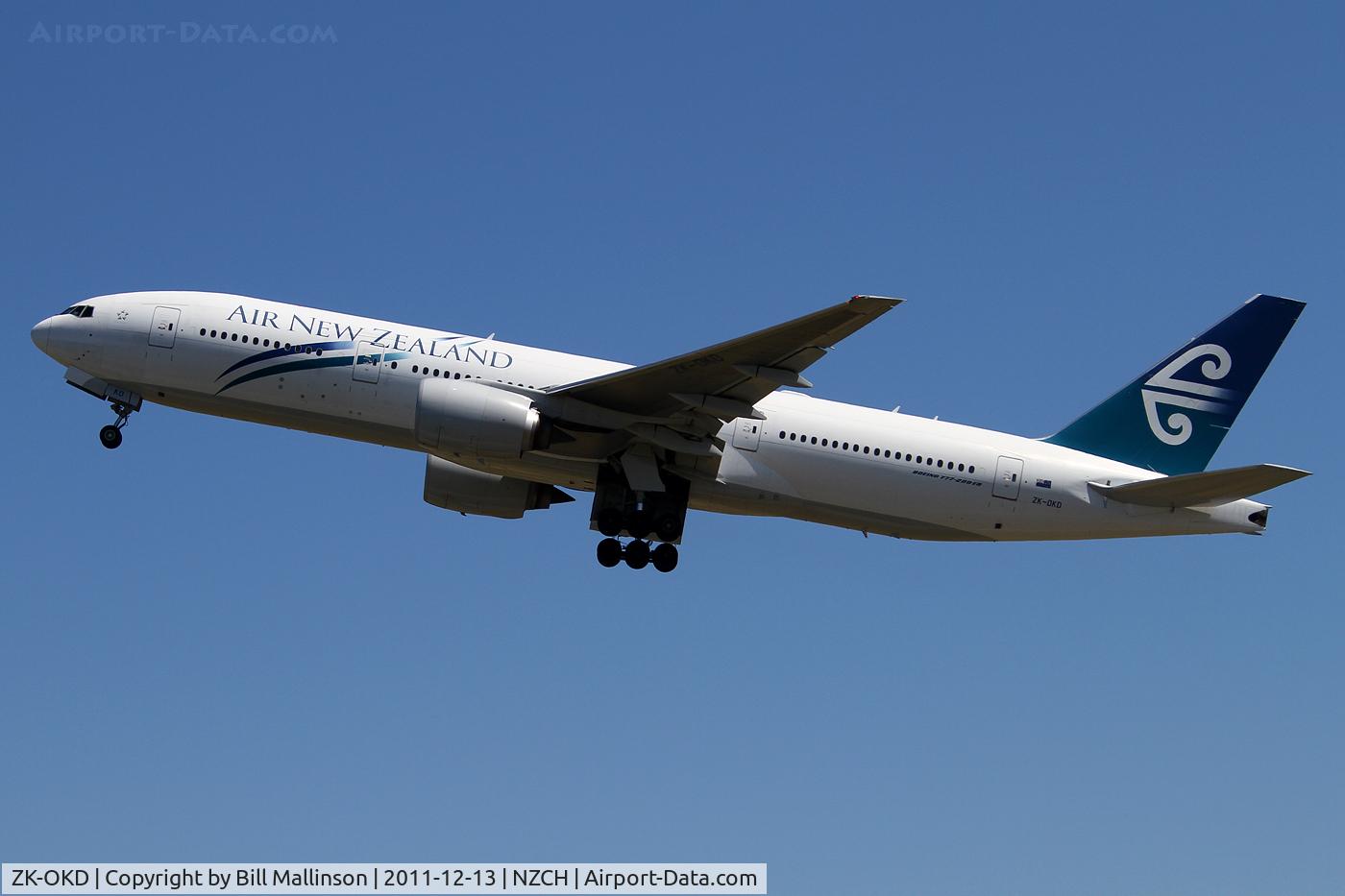 ZK-OKD, 2006 Boeing 777-219/ER C/N 29401, away from 20 to AKL as NZ090 from NRT