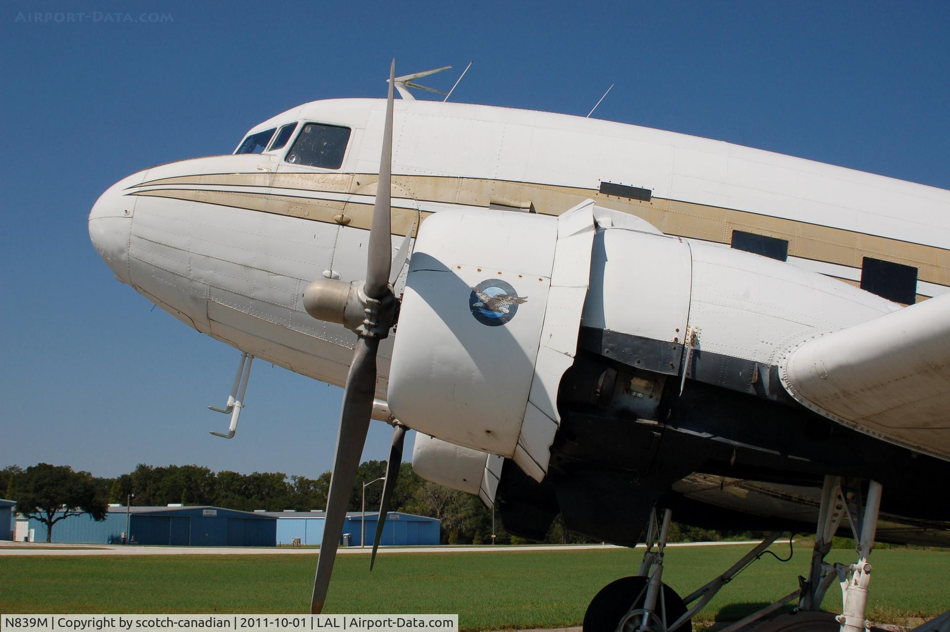 N839M, 1943 Douglas VC-47A Skytrain C/N 20166, 1943 Douglas C-47 N839M at Lakeland Linder Regional Airport, Lakeland, FL