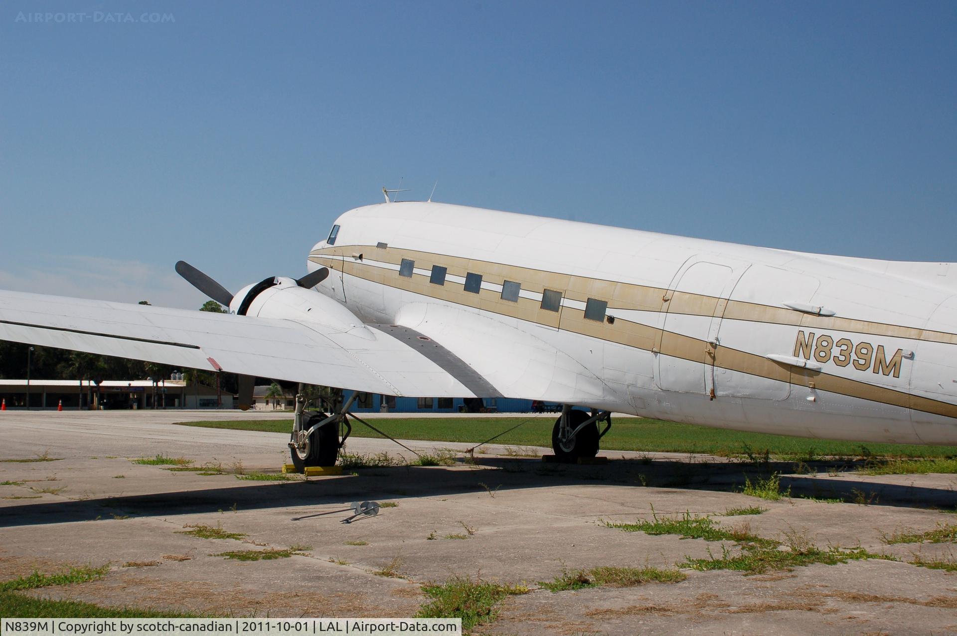 N839M, 1943 Douglas VC-47A Skytrain C/N 20166, 1943 Douglas C-47 N839M at Lakeland Linder Regional Airport, Lakeland, FL