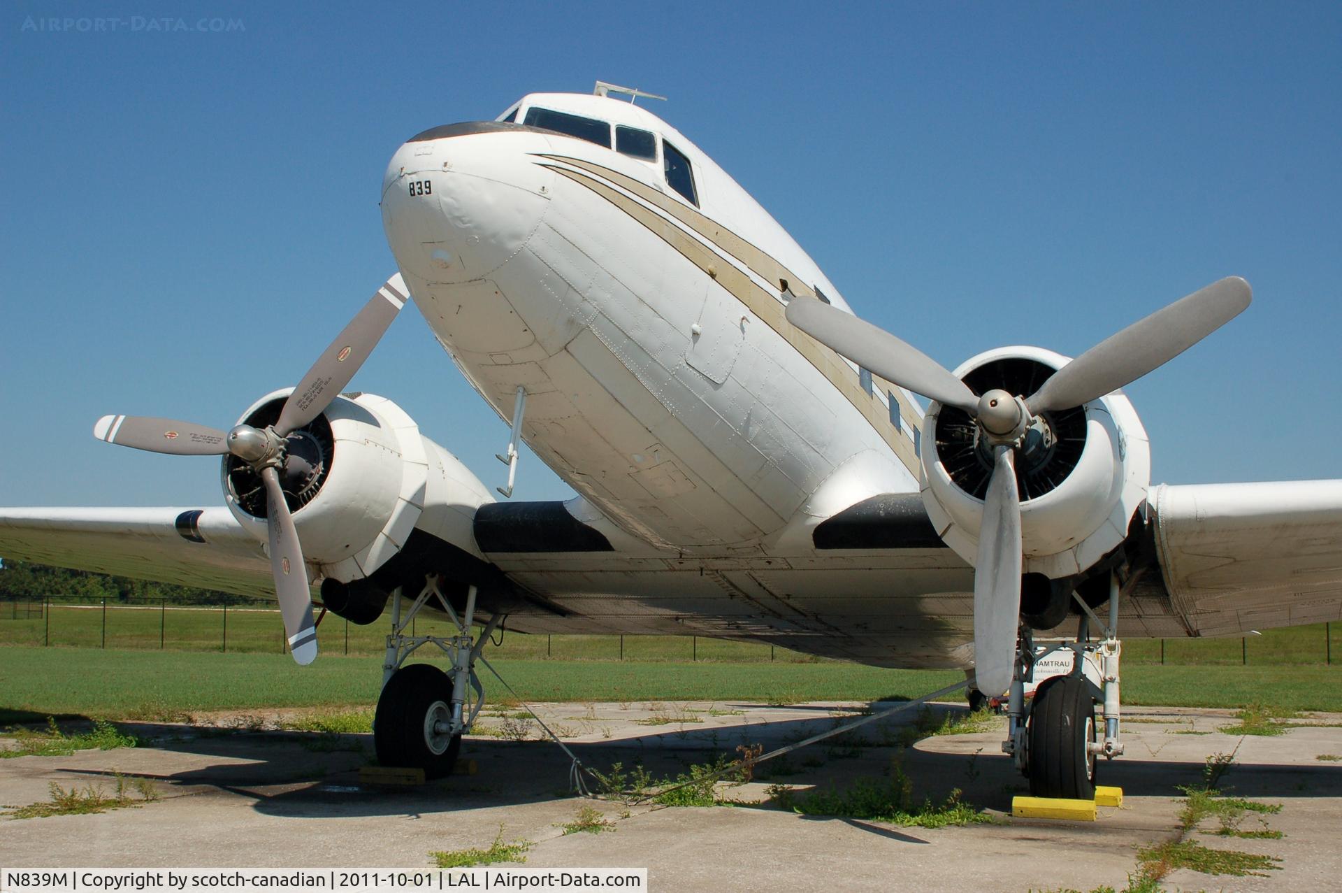 N839M, 1943 Douglas VC-47A Skytrain C/N 20166, 1943 Douglas C-47 N839M at Lakeland Linder Regional Airport, Lakeland, FL