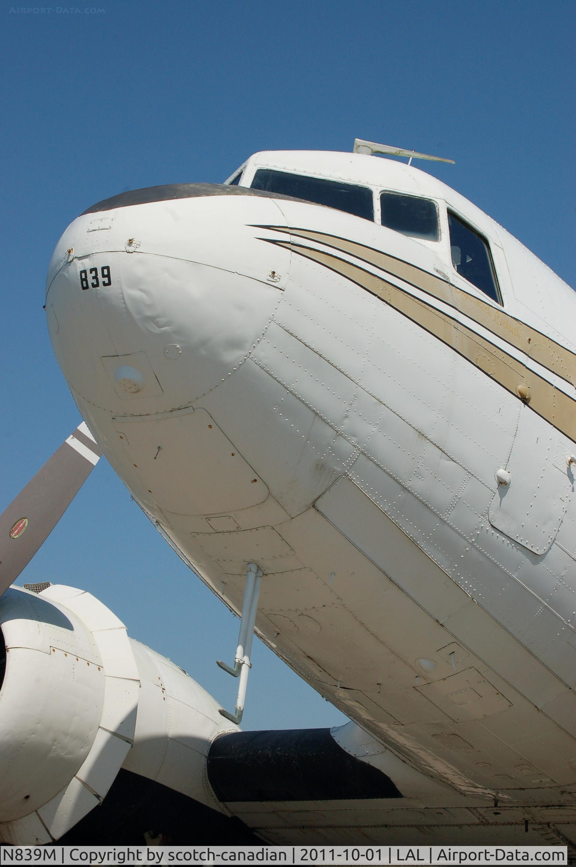 N839M, 1943 Douglas VC-47A Skytrain C/N 20166, 1943 Douglas C-47 N839M at Lakeland Linder Regional Airport, Lakeland, FL