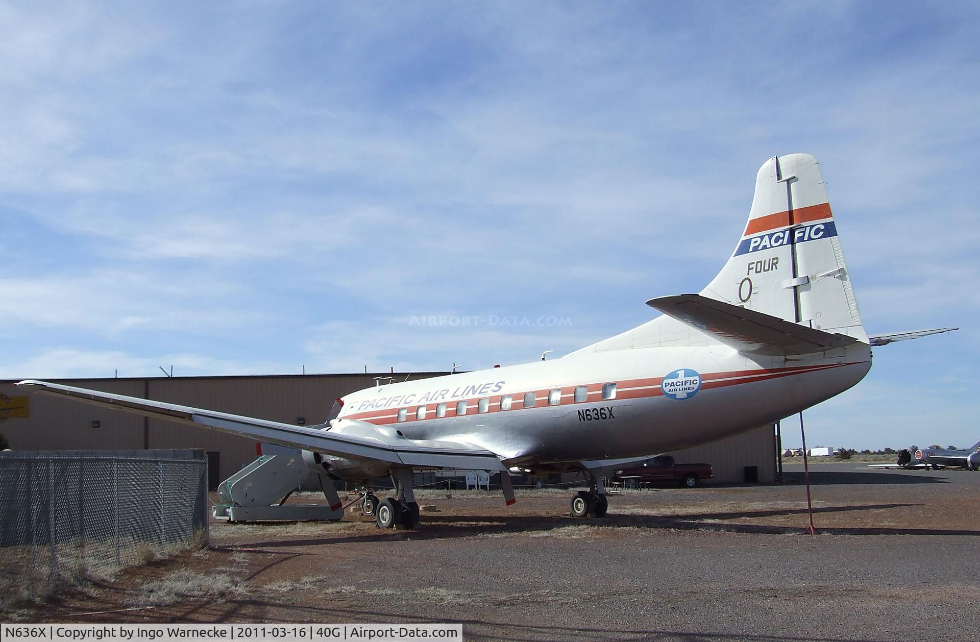 N636X, 1952 Martin 404 C/N 14135, Martin 404 at the Planes of Fame Air Museum, Valle AZ