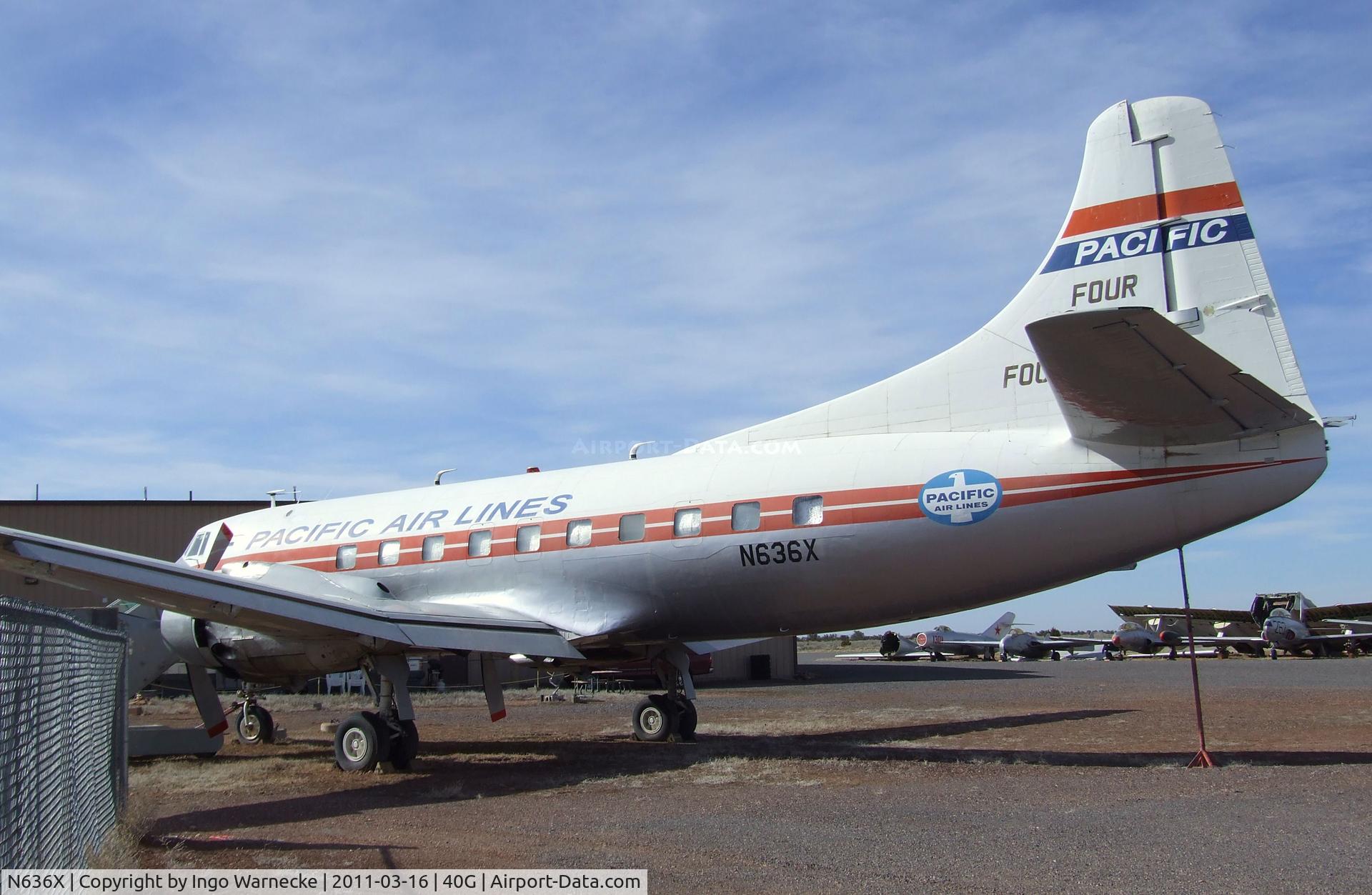 N636X, 1952 Martin 404 C/N 14135, Martin 404 at the Planes of Fame Air Museum, Valle AZ