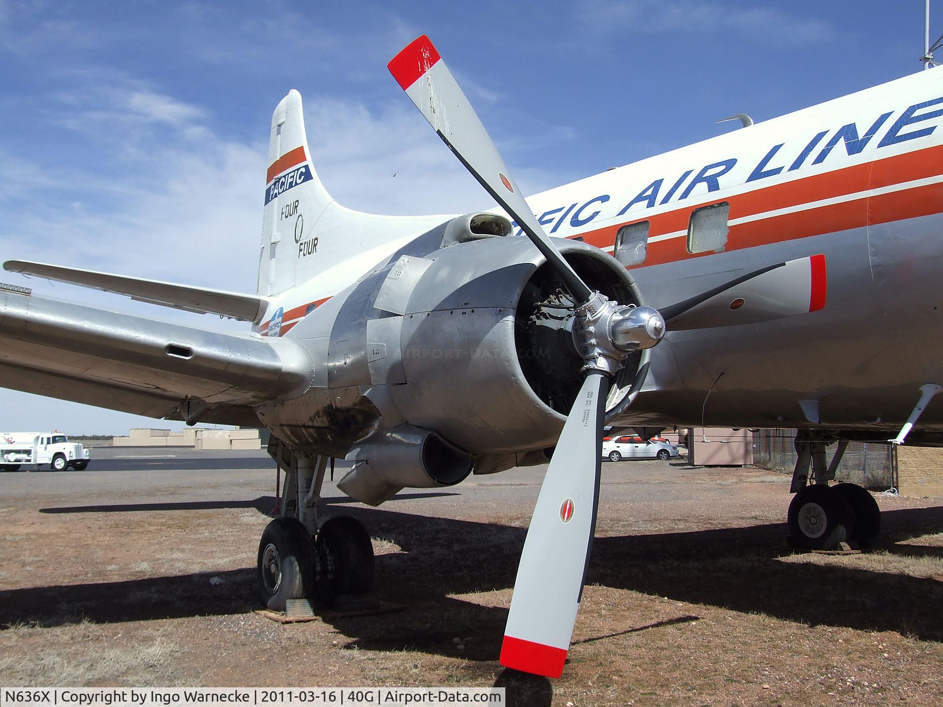 N636X, 1952 Martin 404 C/N 14135, Martin 404 at the Planes of Fame Air Museum, Valle AZ