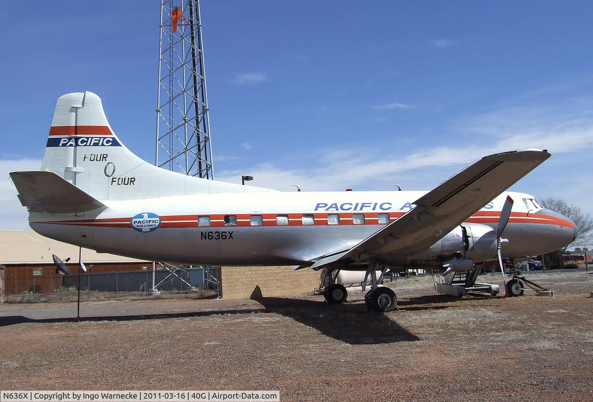 N636X, 1952 Martin 404 C/N 14135, Martin 404 at the Planes of Fame Air Museum, Valle AZ