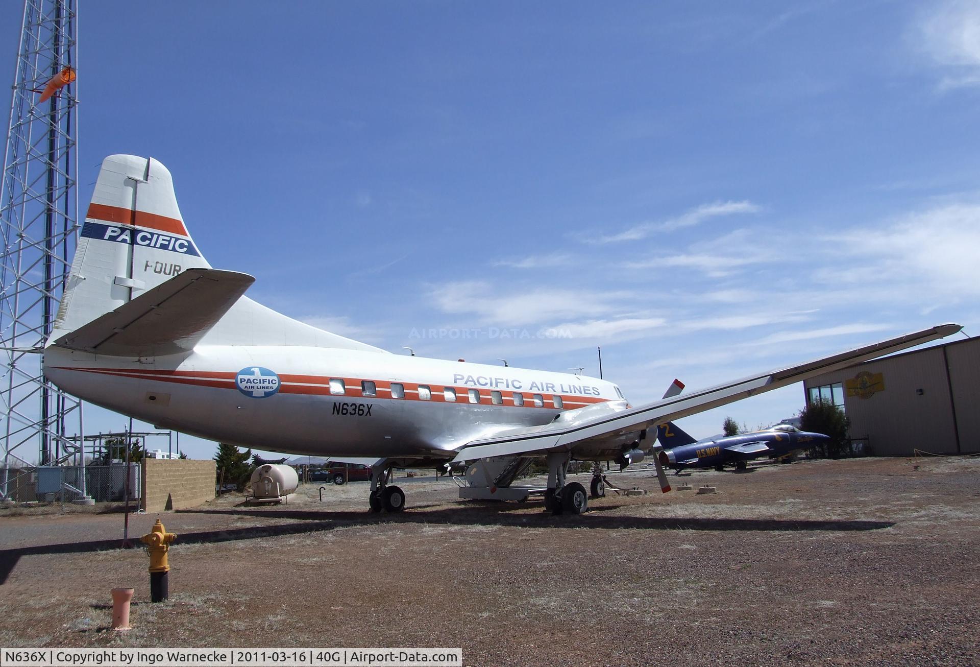 N636X, 1952 Martin 404 C/N 14135, Martin 404 at the Planes of Fame Air Museum, Valle AZ