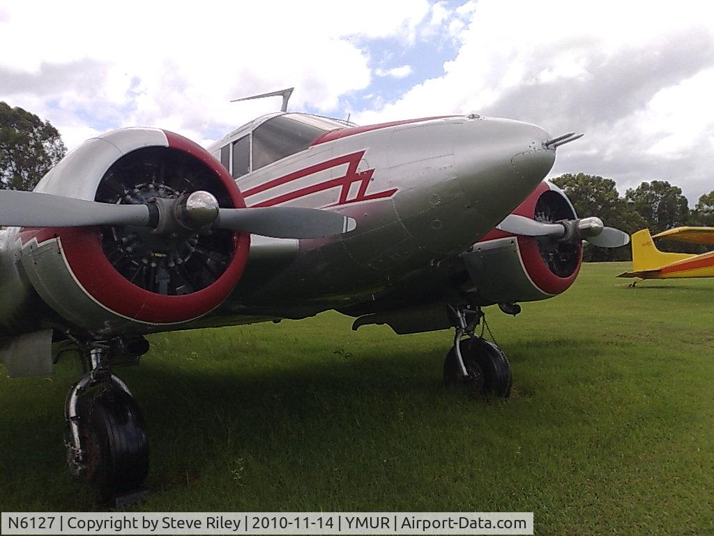 N6127, 1952 Beech Expeditor 3TM C/N CA-198, Found her looking a bit worse for wear being stored in the open at Murwillumbah NSW.
 At time of photo UNREGISTERED