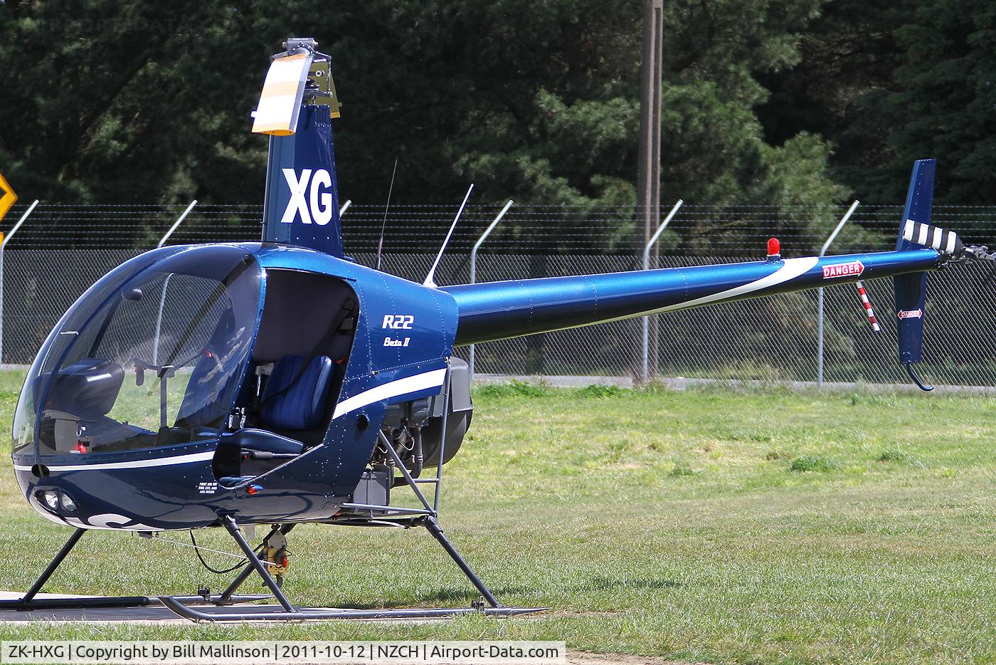 ZK-HXG, Robinson R22 Beta C/N 1176, parked up