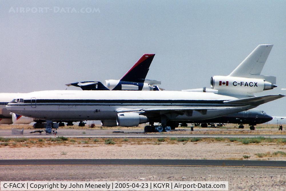 C-FACX, 1979 McDonnell Douglas DC-10-30F C/N 46541, All Canada Express DC-10 C-FACX seen in storage at KGYR in April 2005. This reg. never showed on the Canadian register as a DC-10.