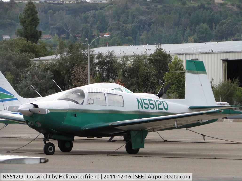 N5512Q, 1965 Mooney M20E C/N 609, Covered, tied down and parked