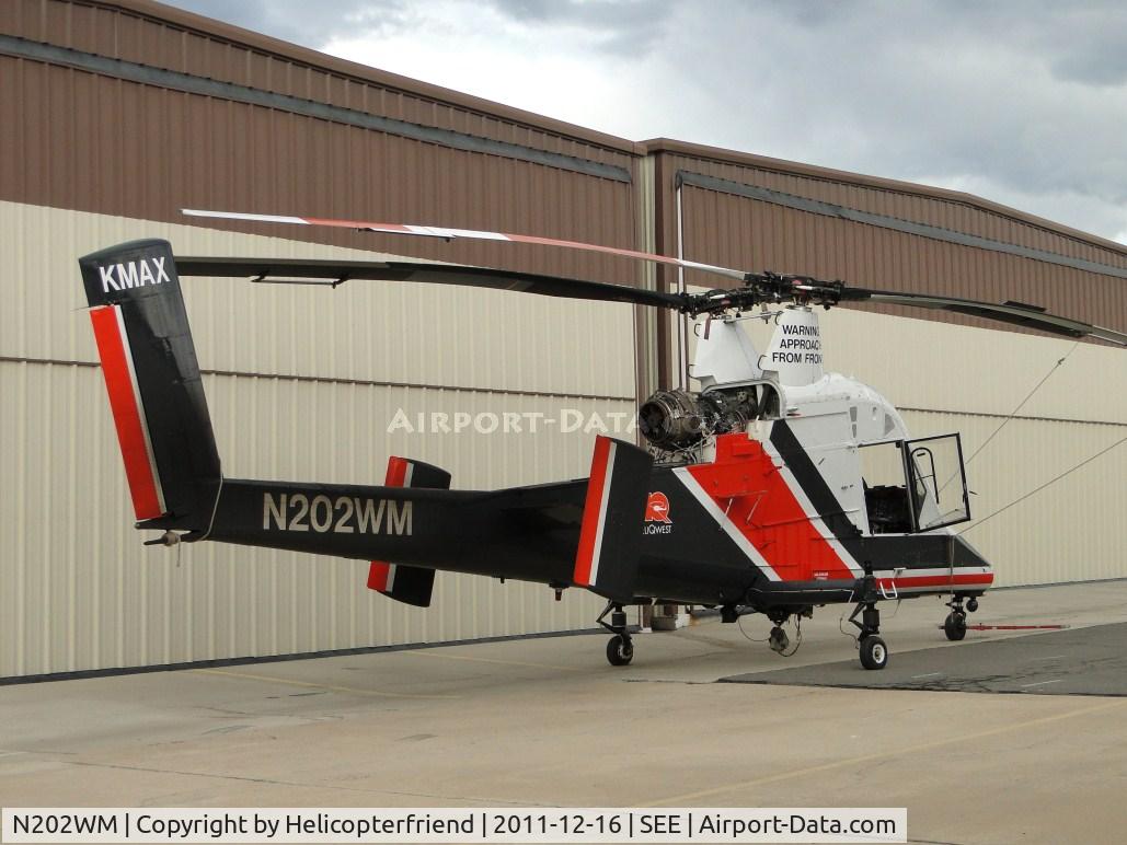 N202WM, 1995 Kaman K-1200 K-Max C/N A94-0011, Being worked on at the hanger