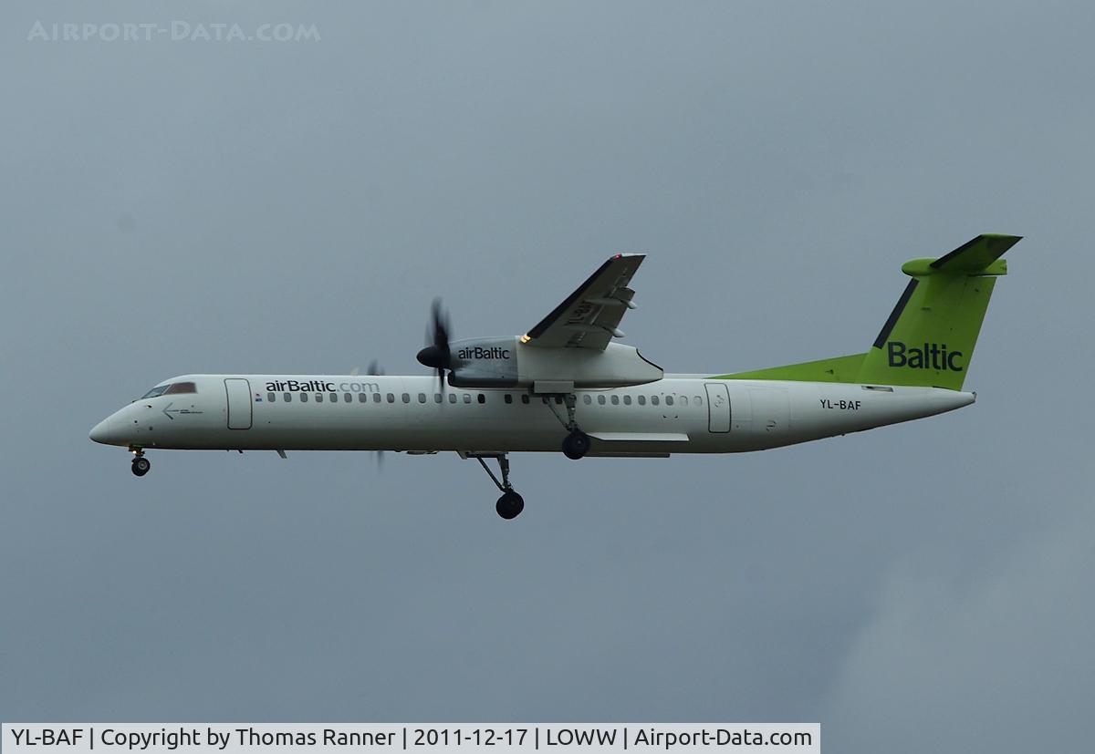YL-BAF, 2009 De Havilland Canada DHC-8-402Q Dash 8 C/N 4293, Air Baltic DHC-8