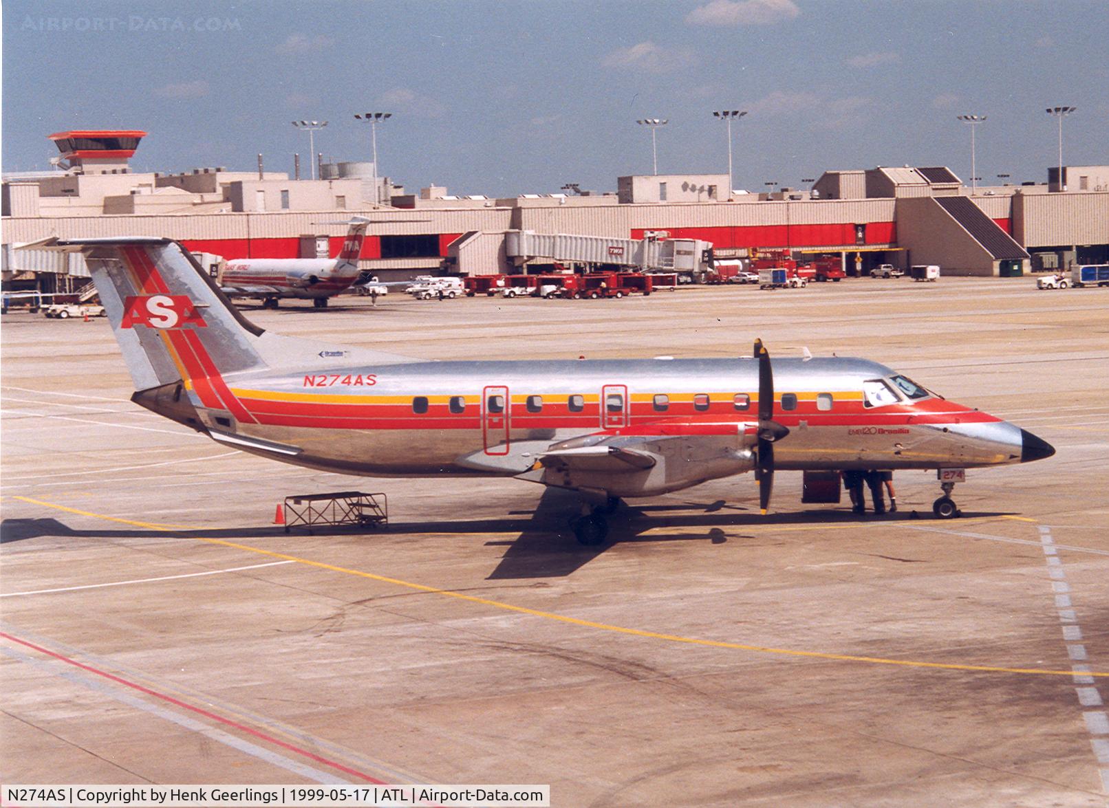N274AS, 1991 Embraer EMB-120RT Brasilia C/N 120229, ASA