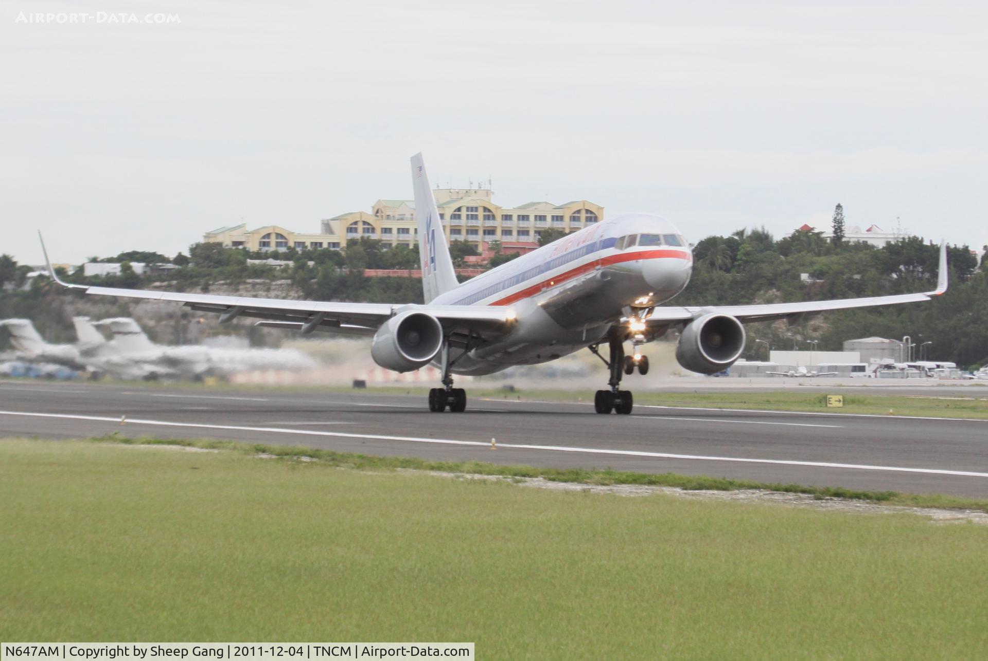 N647AM, 1991 Boeing 757-223 C/N 24605, American at TNCM