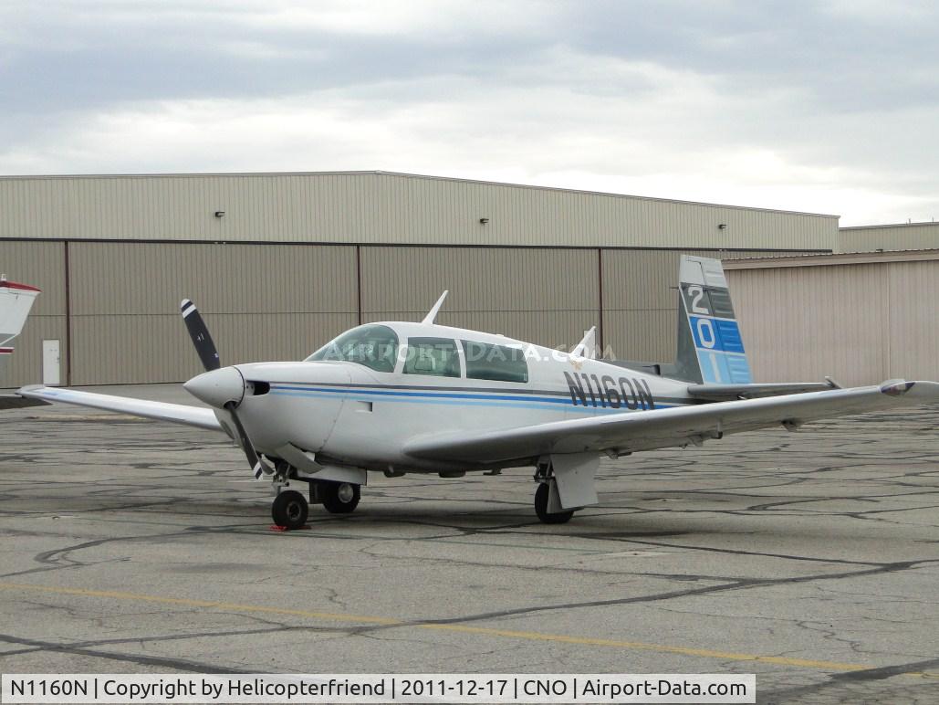 N1160N, 1982 Mooney M20J 201 C/N 24-1274, Parked south of the paint shop