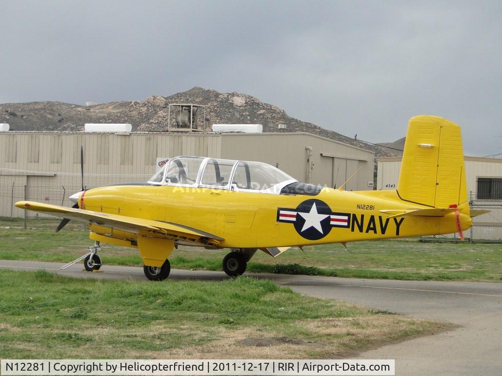 N12281, 1955 Beech T-34A (A45) Mentor Mentor C/N G-293, Pulled out to the side and parked