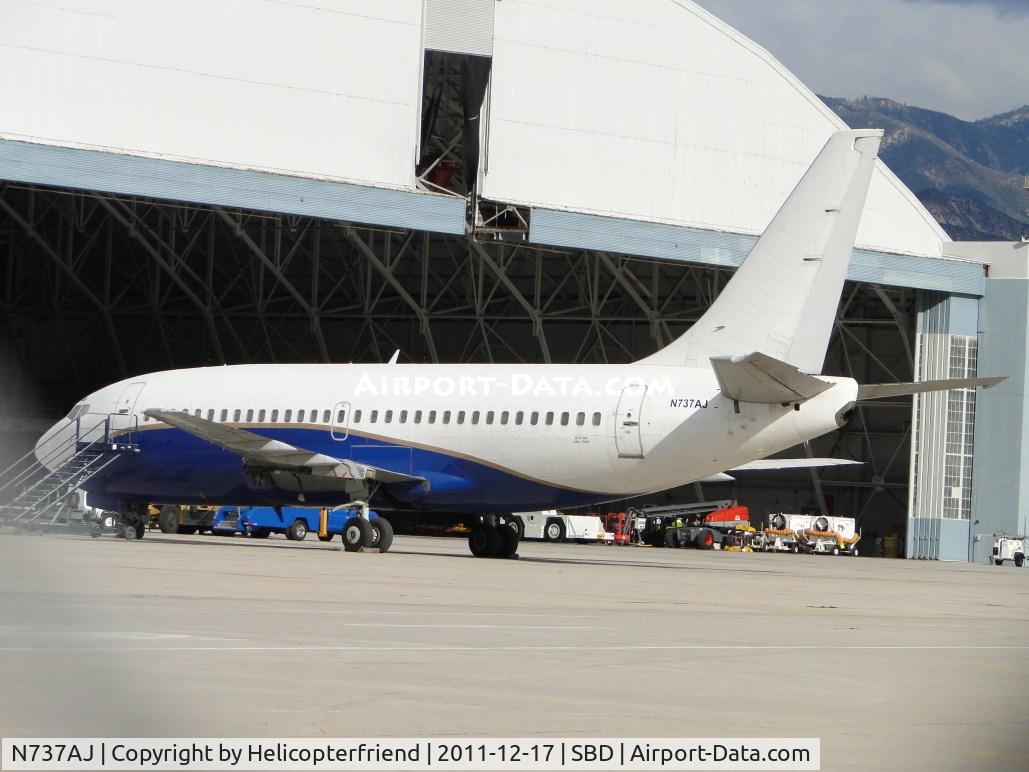 N737AJ, 1983 Boeing 737-2H4 C/N 23054, Being worked on at the hanger