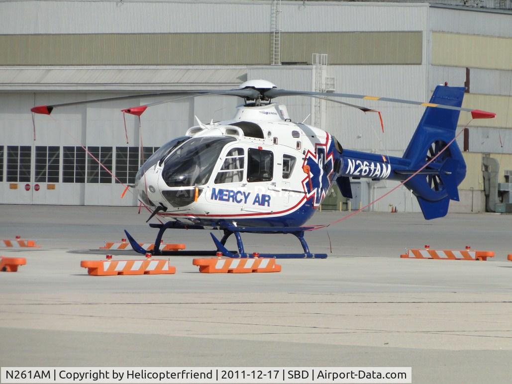 N261AM, Eurocopter EC-135P-2+ C/N 0734, Parked with Bell N22hx in the area of the Fire Dept building
