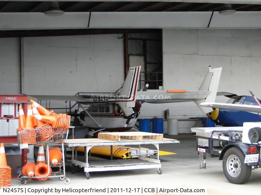N2457S, 1967 Cessna T337C Turbo Super Skymaster C/N 337-0757, Parked in Foothill Sales & Service hanger