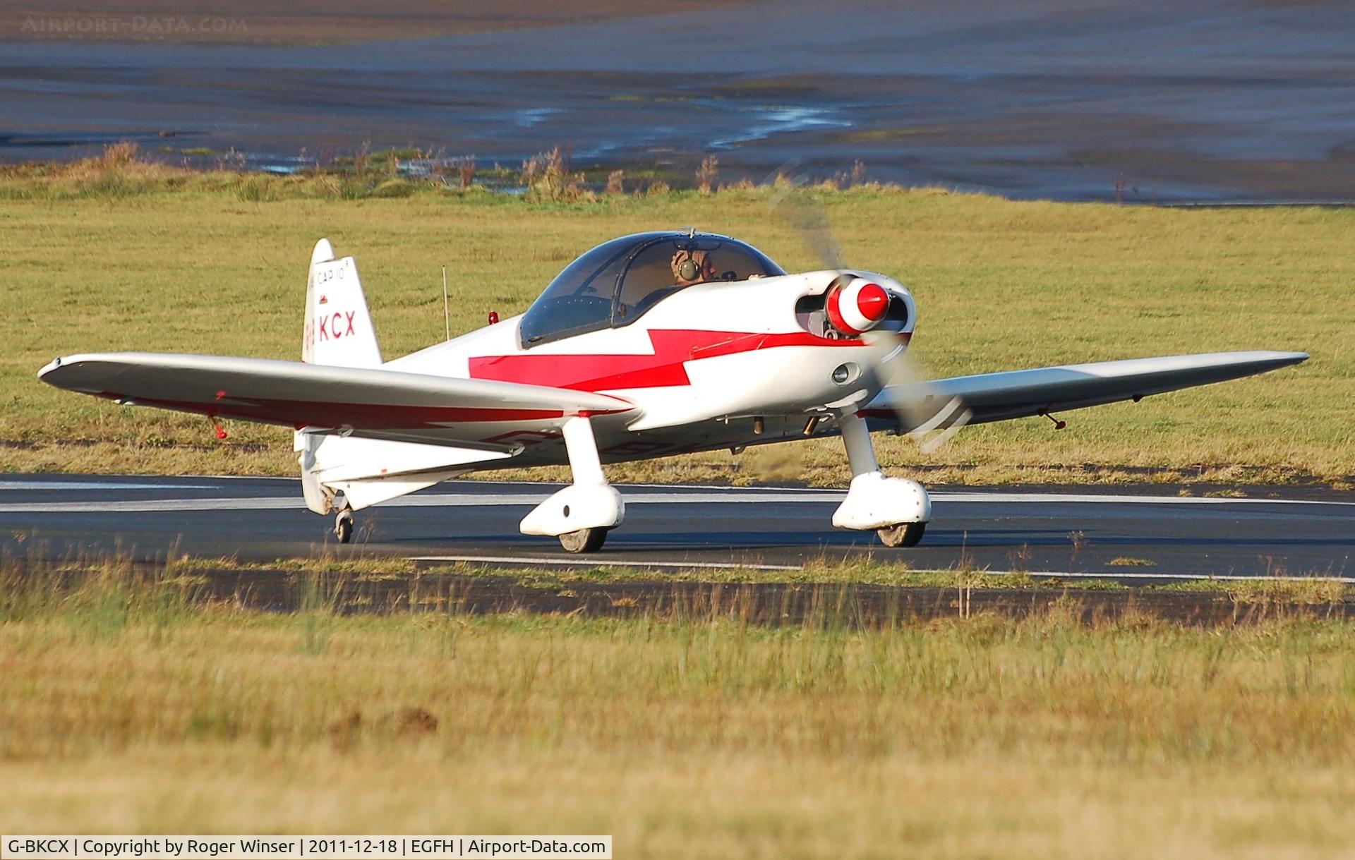 G-BKCX, 1982 Mudry CAP-10B C/N 149, Delightful Cap 10B back-tracking prior to departure Runway 28.