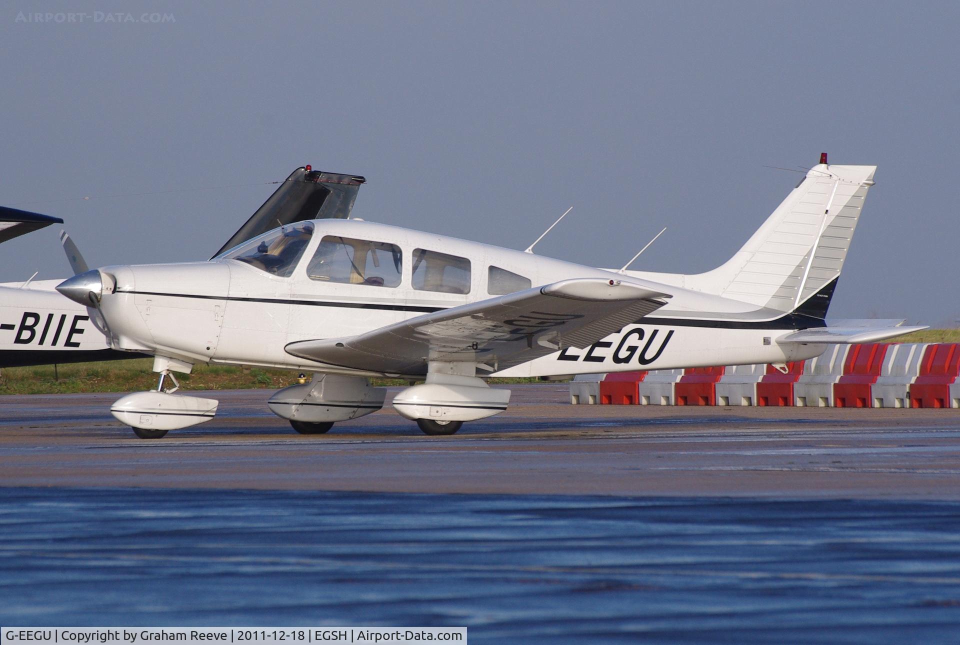 G-EEGU, 1979 Piper PA-28-161 Cherokee Warrior II C/N 28-7916457, Parked at Norwich.