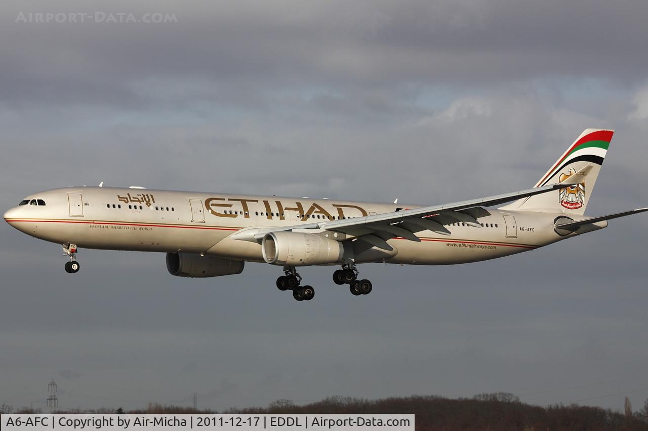 A6-AFC, 2010 Airbus A330-343X C/N 1167, Etihad Airways, Airbus A330-343X, CN: 1167