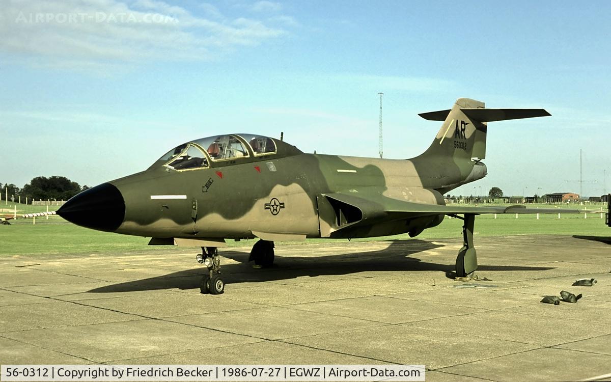 56-0312, 1956 McDonnell F-101B Voodoo C/N 408, ABDR plane at RAF Alconbury