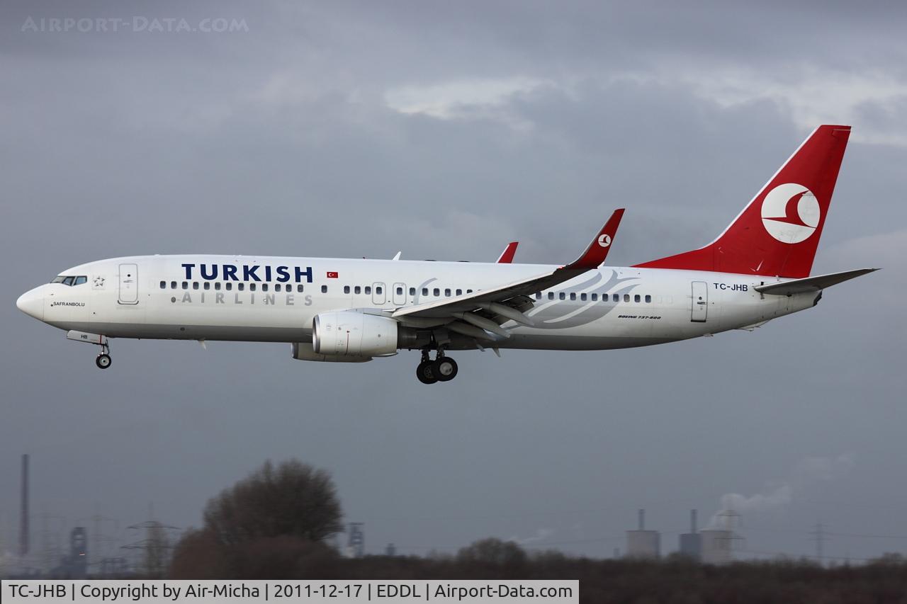 TC-JHB, 2008 Boeing 737-8F2 C/N 35741, Turkish Airlines, Boeing 737-8F2 (WL), CN: 35741/2685, Name: Safranbolu