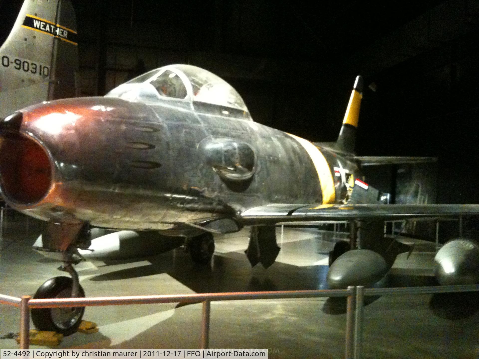 52-4492, 1952 North American RF-86F-30-NA Sabre C/N 191-88, f-86