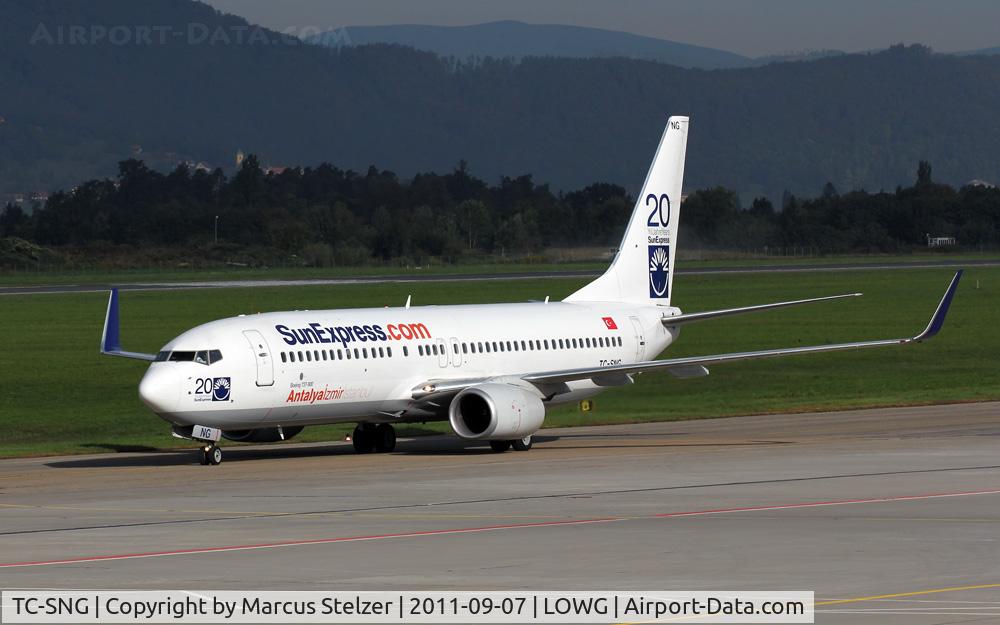 TC-SNG, 2008 Boeing 737-8HC C/N 36530, Sun Express at LOWG