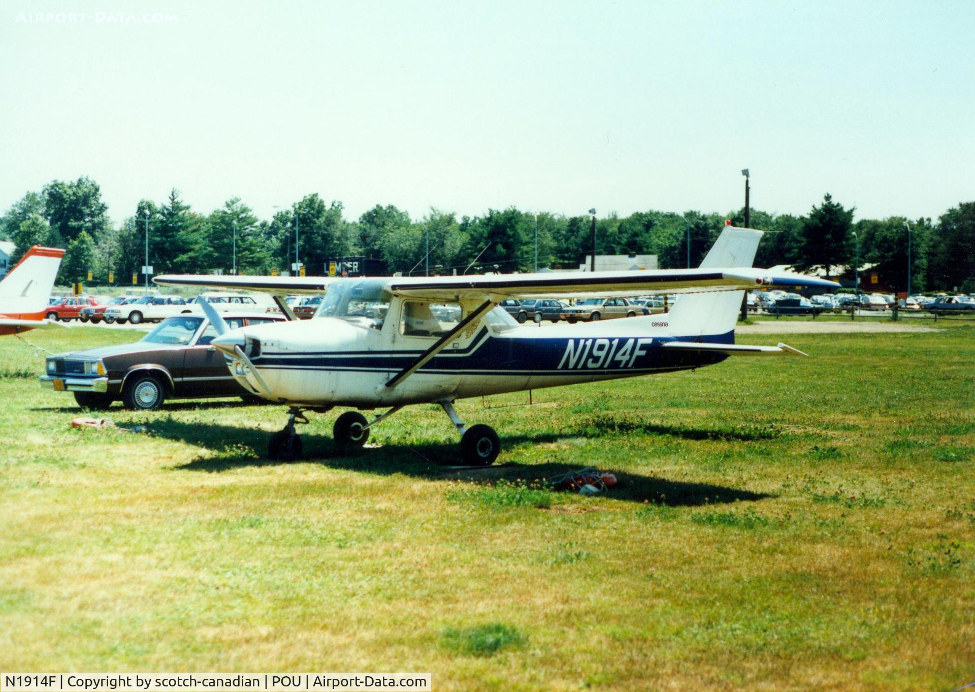 N1914F, 1966 Cessna A150M Aerobat C/N 15064970, 1966 Cessna 152M Aerobat N1914F at Dutchess County Airport, Poughkeepsie, NY - 1986