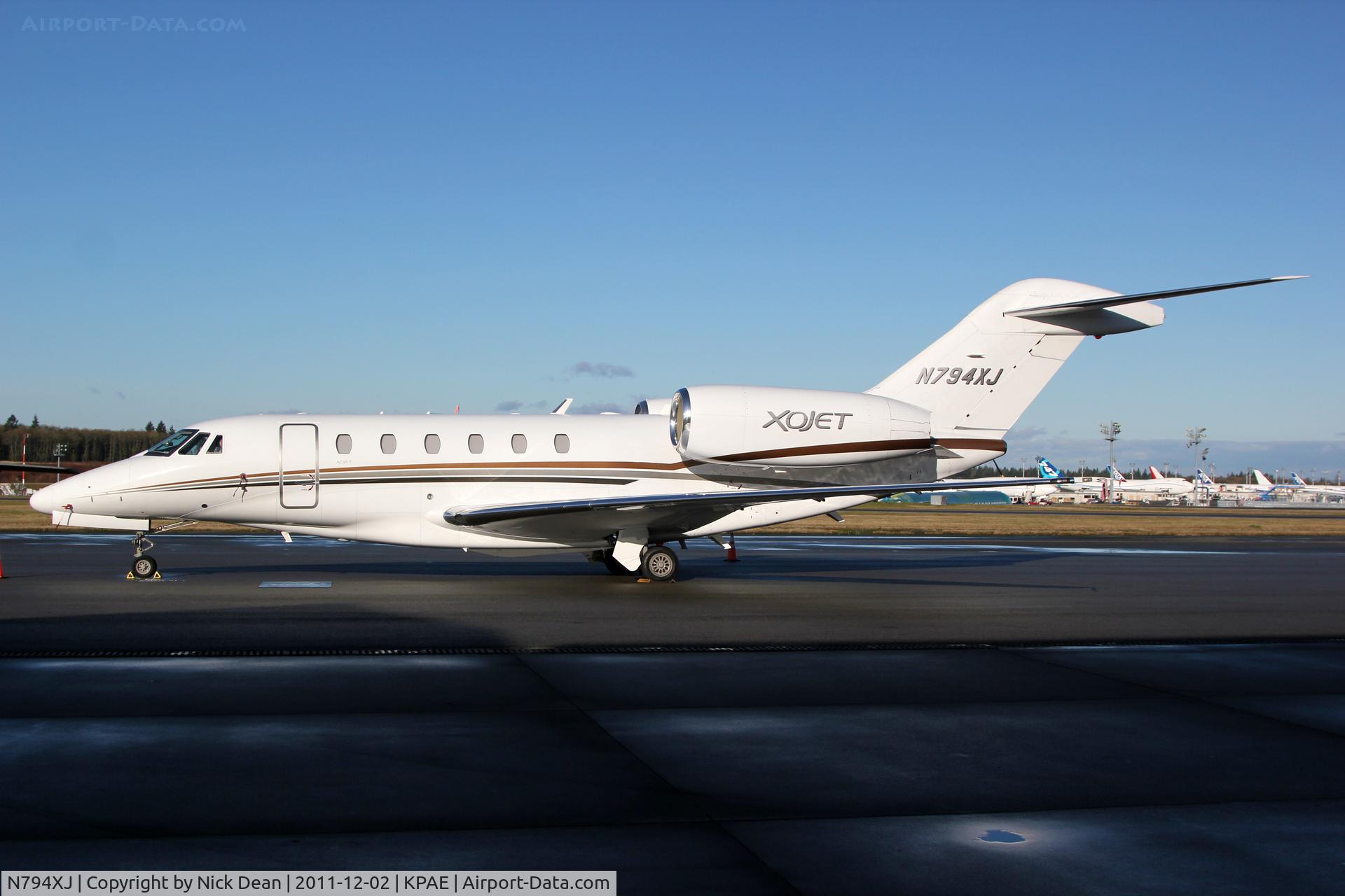 N794XJ, 2008 Cessna 750 Citation X C/N 750-0294, KPAE/PAE